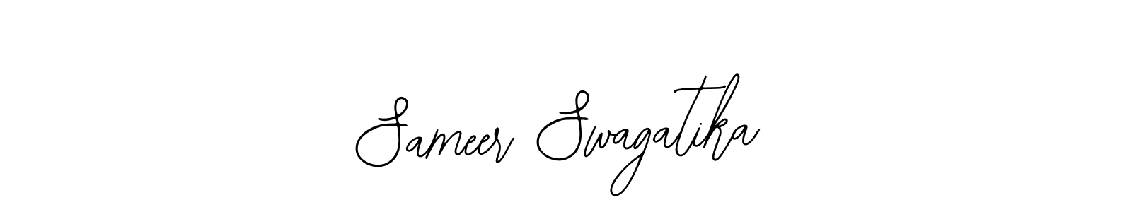 The best way (Bearetta-2O07w) to make a short signature is to pick only two or three words in your name. The name Sameer Swagatika include a total of six letters. For converting this name. Sameer Swagatika signature style 12 images and pictures png