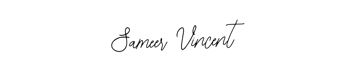 Similarly Bearetta-2O07w is the best handwritten signature design. Signature creator online .You can use it as an online autograph creator for name Sameer Vincent. Sameer Vincent signature style 12 images and pictures png