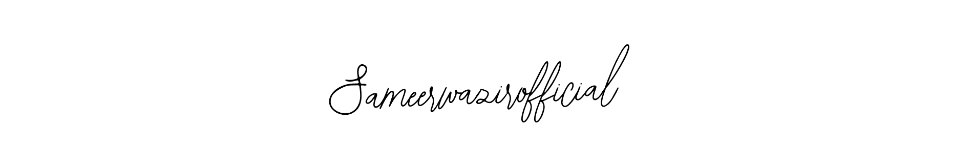 You should practise on your own different ways (Bearetta-2O07w) to write your name (Sameerwazirofficial) in signature. don't let someone else do it for you. Sameerwazirofficial signature style 12 images and pictures png