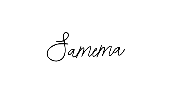 Use a signature maker to create a handwritten signature online. With this signature software, you can design (Bearetta-2O07w) your own signature for name Samema. Samema signature style 12 images and pictures png