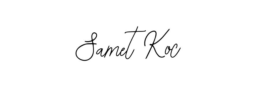 Make a beautiful signature design for name Samet Koc. With this signature (Bearetta-2O07w) style, you can create a handwritten signature for free. Samet Koc signature style 12 images and pictures png
