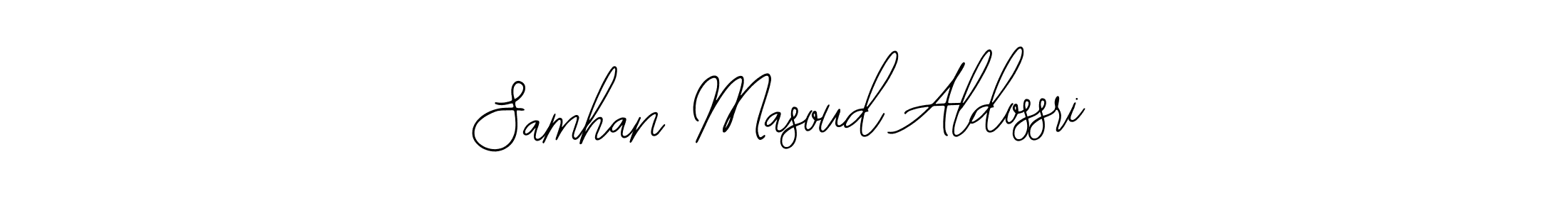How to make Samhan Masoud Aldossri name signature. Use Bearetta-2O07w style for creating short signs online. This is the latest handwritten sign. Samhan Masoud Aldossri signature style 12 images and pictures png