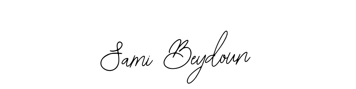 You should practise on your own different ways (Bearetta-2O07w) to write your name (Sami Beydoun) in signature. don't let someone else do it for you. Sami Beydoun signature style 12 images and pictures png