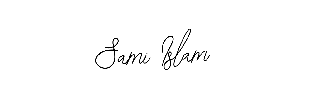 Design your own signature with our free online signature maker. With this signature software, you can create a handwritten (Bearetta-2O07w) signature for name Sami Islam. Sami Islam signature style 12 images and pictures png