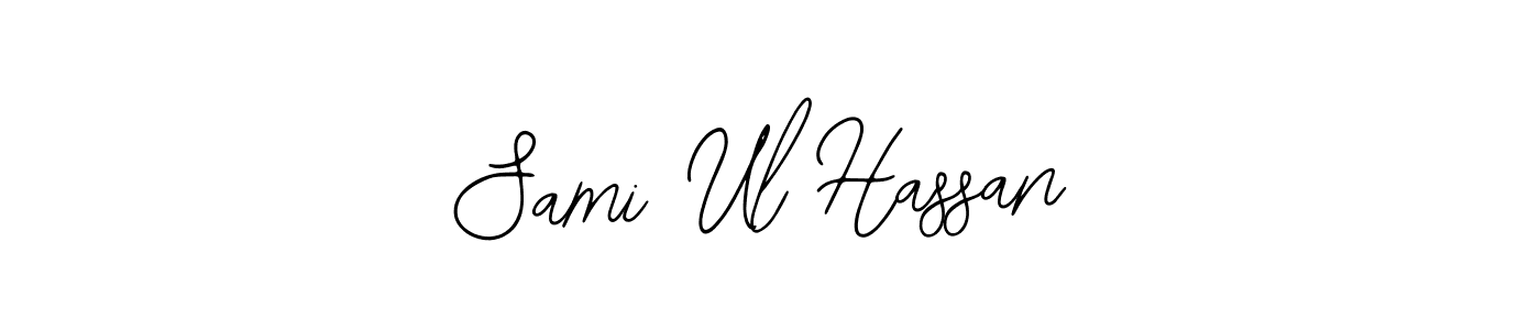 Use a signature maker to create a handwritten signature online. With this signature software, you can design (Bearetta-2O07w) your own signature for name Sami Ul Hassan. Sami Ul Hassan signature style 12 images and pictures png