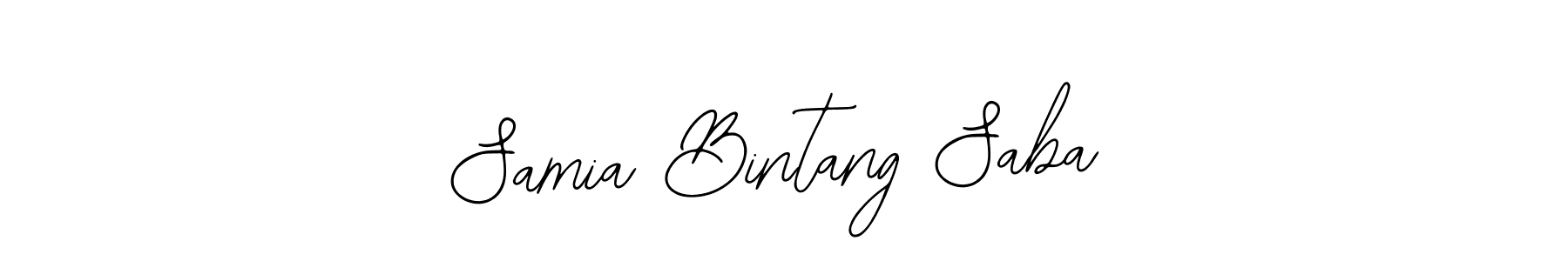 This is the best signature style for the Samia Bintang Saba name. Also you like these signature font (Bearetta-2O07w). Mix name signature. Samia Bintang Saba signature style 12 images and pictures png