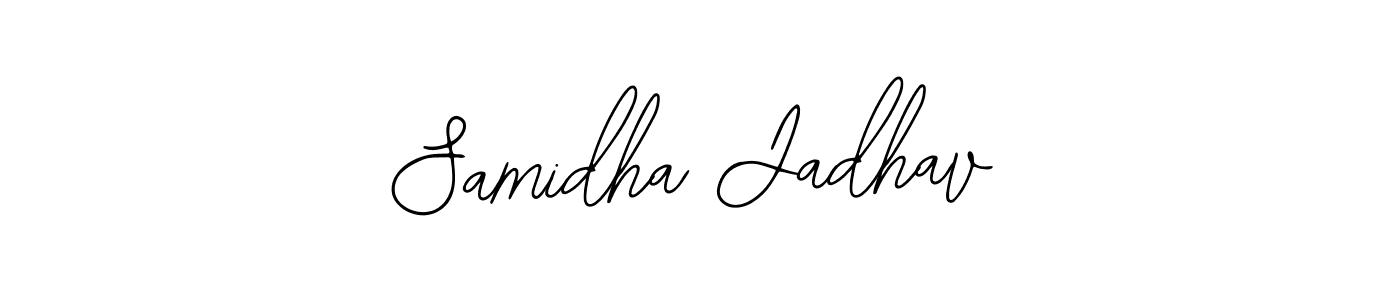 The best way (Bearetta-2O07w) to make a short signature is to pick only two or three words in your name. The name Samidha Jadhav include a total of six letters. For converting this name. Samidha Jadhav signature style 12 images and pictures png