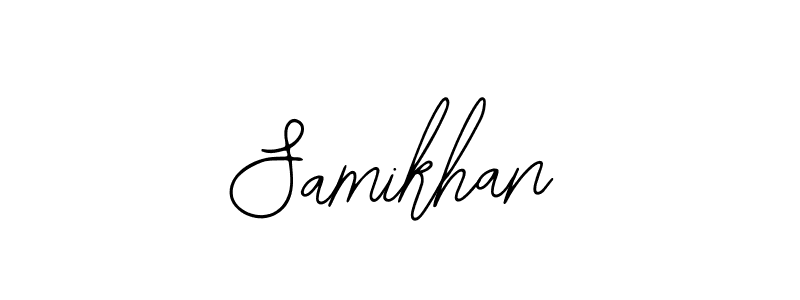 You should practise on your own different ways (Bearetta-2O07w) to write your name (Samikhan) in signature. don't let someone else do it for you. Samikhan signature style 12 images and pictures png