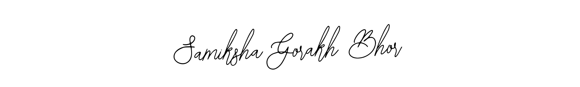 if you are searching for the best signature style for your name Samiksha Gorakh Bhor. so please give up your signature search. here we have designed multiple signature styles  using Bearetta-2O07w. Samiksha Gorakh Bhor signature style 12 images and pictures png