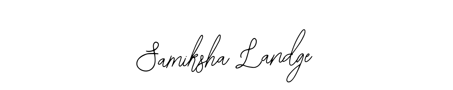 Use a signature maker to create a handwritten signature online. With this signature software, you can design (Bearetta-2O07w) your own signature for name Samiksha Landge. Samiksha Landge signature style 12 images and pictures png