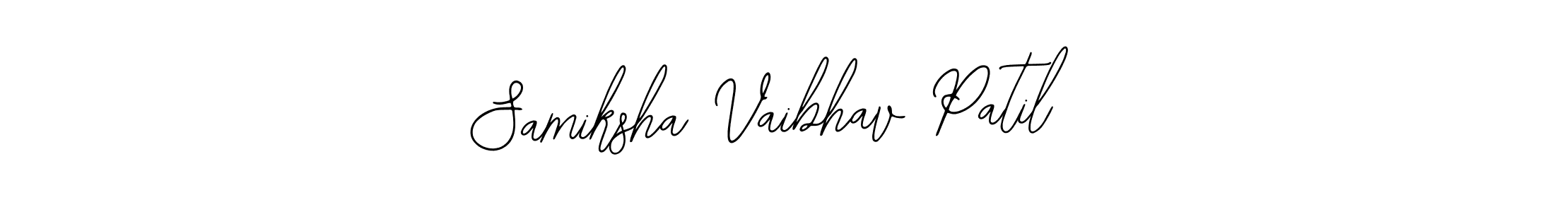 Use a signature maker to create a handwritten signature online. With this signature software, you can design (Bearetta-2O07w) your own signature for name Samiksha Vaibhav Patil. Samiksha Vaibhav Patil signature style 12 images and pictures png