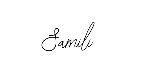 Similarly Bearetta-2O07w is the best handwritten signature design. Signature creator online .You can use it as an online autograph creator for name Samili. Samili signature style 12 images and pictures png