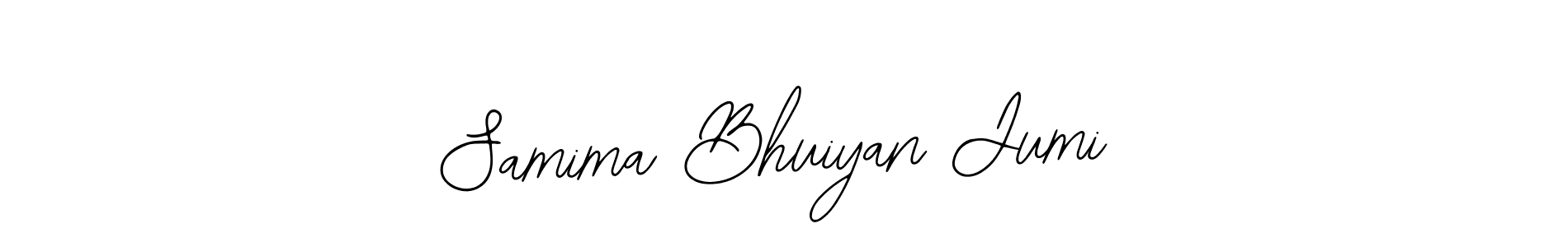 How to make Samima Bhuiyan Jumi name signature. Use Bearetta-2O07w style for creating short signs online. This is the latest handwritten sign. Samima Bhuiyan Jumi signature style 12 images and pictures png