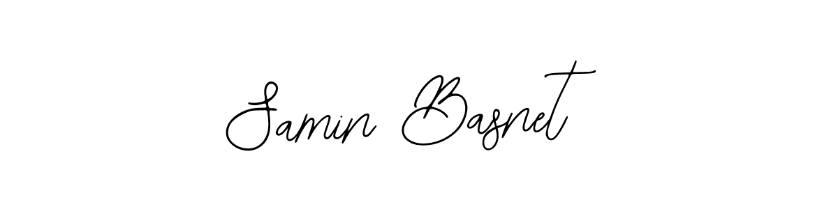 You should practise on your own different ways (Bearetta-2O07w) to write your name (Samin Basnet) in signature. don't let someone else do it for you. Samin Basnet signature style 12 images and pictures png