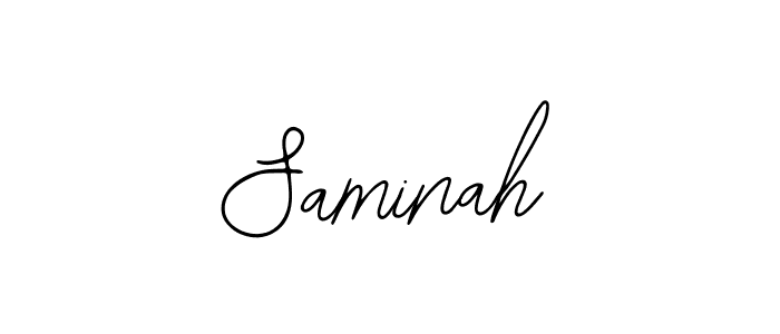 Design your own signature with our free online signature maker. With this signature software, you can create a handwritten (Bearetta-2O07w) signature for name Saminah. Saminah signature style 12 images and pictures png