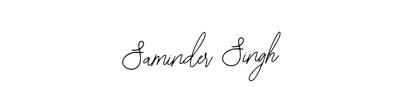 Design your own signature with our free online signature maker. With this signature software, you can create a handwritten (Bearetta-2O07w) signature for name Saminder Singh. Saminder Singh signature style 12 images and pictures png