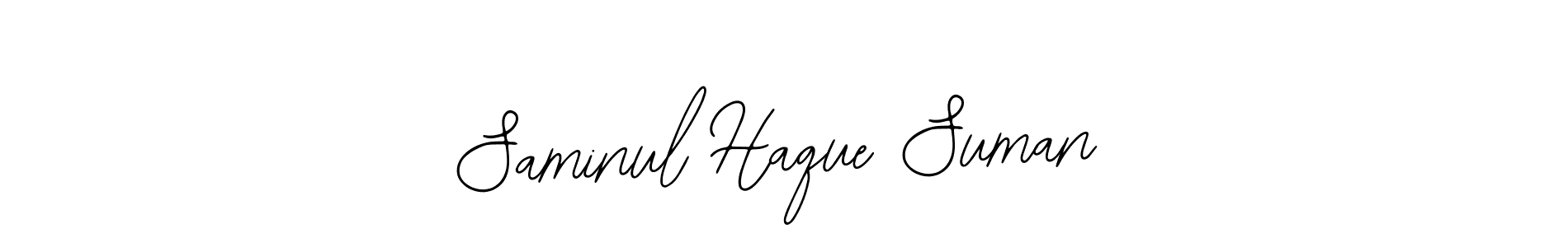 Use a signature maker to create a handwritten signature online. With this signature software, you can design (Bearetta-2O07w) your own signature for name Saminul Haque Suman. Saminul Haque Suman signature style 12 images and pictures png