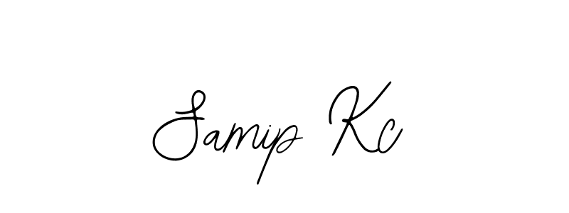 Use a signature maker to create a handwritten signature online. With this signature software, you can design (Bearetta-2O07w) your own signature for name Samip Kc. Samip Kc signature style 12 images and pictures png