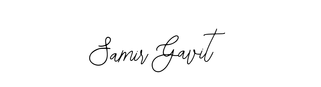 How to make Samir Gavit name signature. Use Bearetta-2O07w style for creating short signs online. This is the latest handwritten sign. Samir Gavit signature style 12 images and pictures png