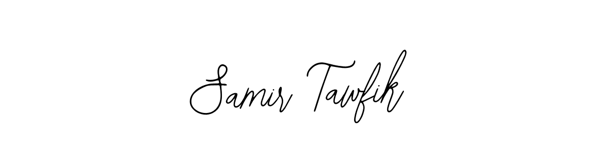 How to make Samir Tawfik name signature. Use Bearetta-2O07w style for creating short signs online. This is the latest handwritten sign. Samir Tawfik signature style 12 images and pictures png