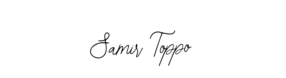 The best way (Bearetta-2O07w) to make a short signature is to pick only two or three words in your name. The name Samir Toppo include a total of six letters. For converting this name. Samir Toppo signature style 12 images and pictures png