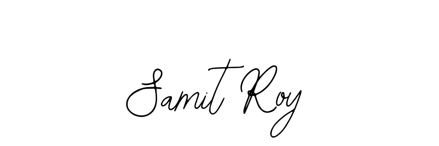 You should practise on your own different ways (Bearetta-2O07w) to write your name (Samit Roy) in signature. don't let someone else do it for you. Samit Roy signature style 12 images and pictures png