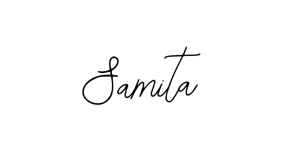 How to make Samita name signature. Use Bearetta-2O07w style for creating short signs online. This is the latest handwritten sign. Samita signature style 12 images and pictures png