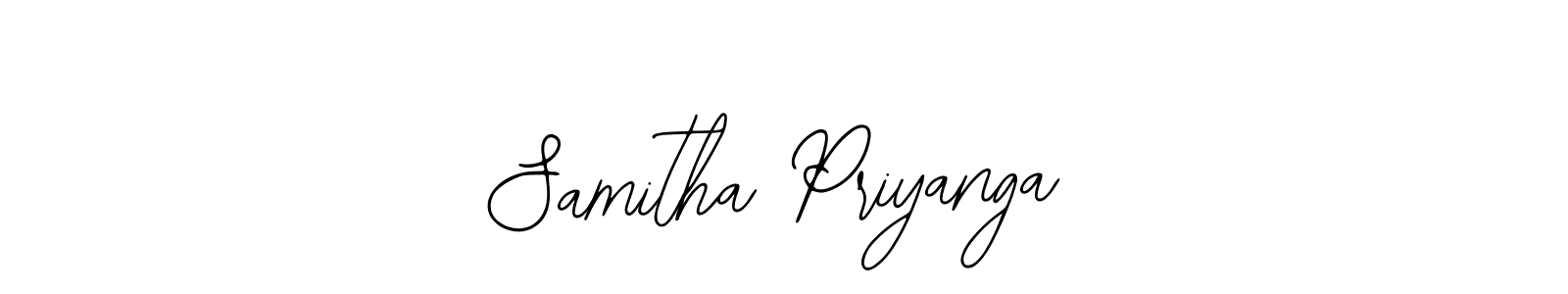 How to make Samitha Priyanga name signature. Use Bearetta-2O07w style for creating short signs online. This is the latest handwritten sign. Samitha Priyanga signature style 12 images and pictures png
