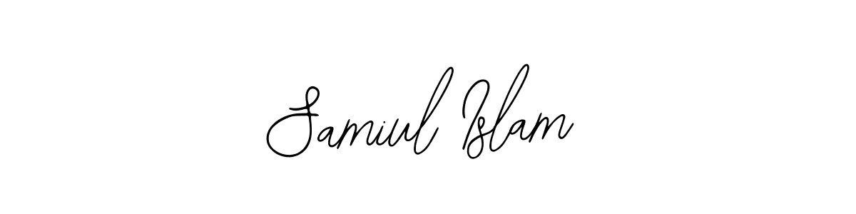 The best way (Bearetta-2O07w) to make a short signature is to pick only two or three words in your name. The name Samiul Islam include a total of six letters. For converting this name. Samiul Islam signature style 12 images and pictures png