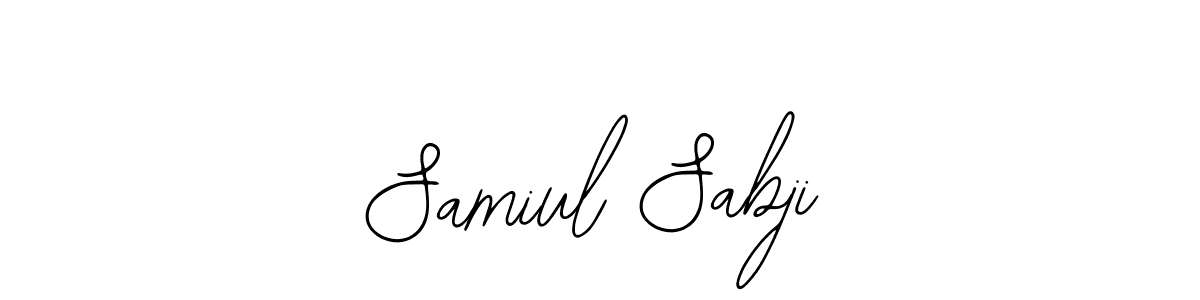 You should practise on your own different ways (Bearetta-2O07w) to write your name (Samiul Sabji) in signature. don't let someone else do it for you. Samiul Sabji signature style 12 images and pictures png