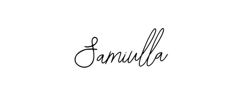 You should practise on your own different ways (Bearetta-2O07w) to write your name (Samiulla) in signature. don't let someone else do it for you. Samiulla signature style 12 images and pictures png