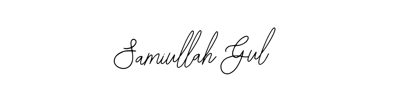 Use a signature maker to create a handwritten signature online. With this signature software, you can design (Bearetta-2O07w) your own signature for name Samiullah Gul. Samiullah Gul signature style 12 images and pictures png