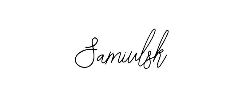 The best way (Bearetta-2O07w) to make a short signature is to pick only two or three words in your name. The name Samiulsk include a total of six letters. For converting this name. Samiulsk signature style 12 images and pictures png