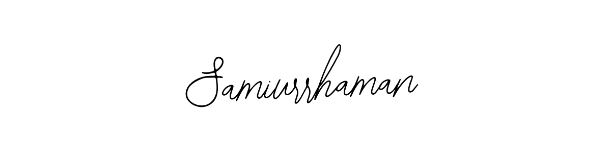 The best way (Bearetta-2O07w) to make a short signature is to pick only two or three words in your name. The name Samiurrhaman include a total of six letters. For converting this name. Samiurrhaman signature style 12 images and pictures png