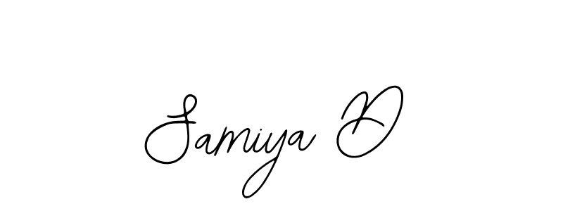 How to make Samiya D name signature. Use Bearetta-2O07w style for creating short signs online. This is the latest handwritten sign. Samiya D signature style 12 images and pictures png