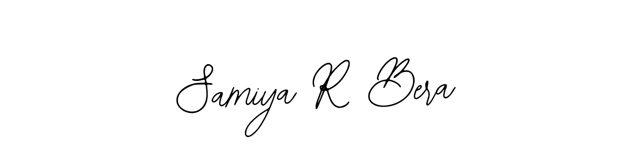 You should practise on your own different ways (Bearetta-2O07w) to write your name (Samiya R Bera) in signature. don't let someone else do it for you. Samiya R Bera signature style 12 images and pictures png