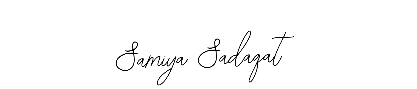 Use a signature maker to create a handwritten signature online. With this signature software, you can design (Bearetta-2O07w) your own signature for name Samiya Sadaqat. Samiya Sadaqat signature style 12 images and pictures png