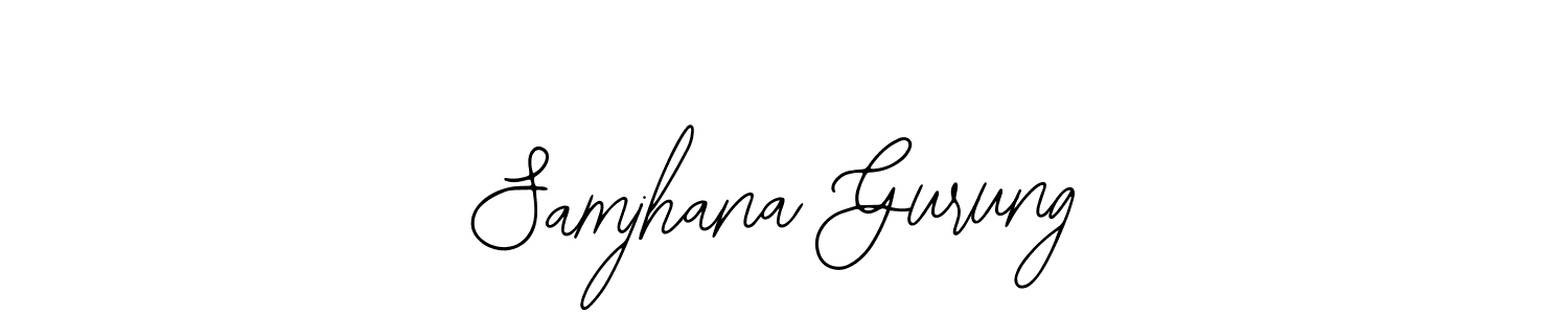 Similarly Bearetta-2O07w is the best handwritten signature design. Signature creator online .You can use it as an online autograph creator for name Samjhana Gurung. Samjhana Gurung signature style 12 images and pictures png