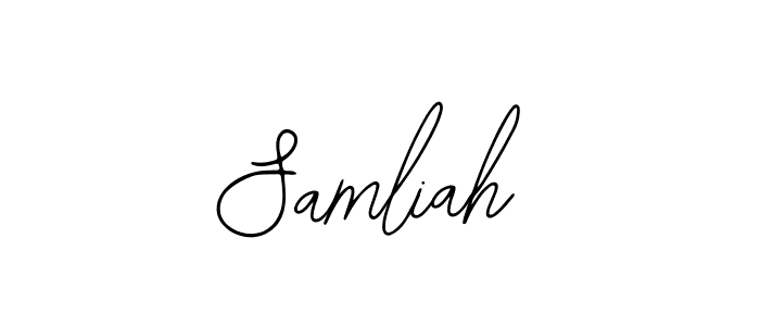How to make Samliah signature? Bearetta-2O07w is a professional autograph style. Create handwritten signature for Samliah name. Samliah signature style 12 images and pictures png