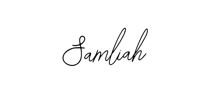 if you are searching for the best signature style for your name Samliah. so please give up your signature search. here we have designed multiple signature styles  using Bearetta-2O07w. Samliah signature style 12 images and pictures png