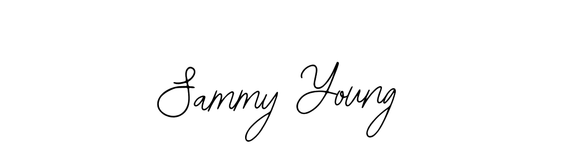 You should practise on your own different ways (Bearetta-2O07w) to write your name (Sammy Young) in signature. don't let someone else do it for you. Sammy Young signature style 12 images and pictures png