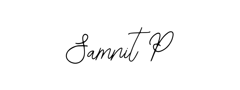How to make Samnit P name signature. Use Bearetta-2O07w style for creating short signs online. This is the latest handwritten sign. Samnit P signature style 12 images and pictures png
