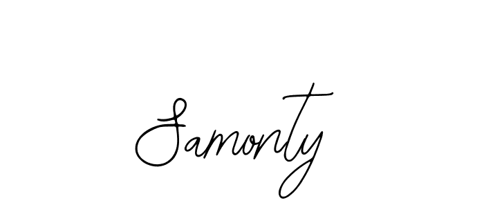 The best way (Bearetta-2O07w) to make a short signature is to pick only two or three words in your name. The name Samonty include a total of six letters. For converting this name. Samonty signature style 12 images and pictures png