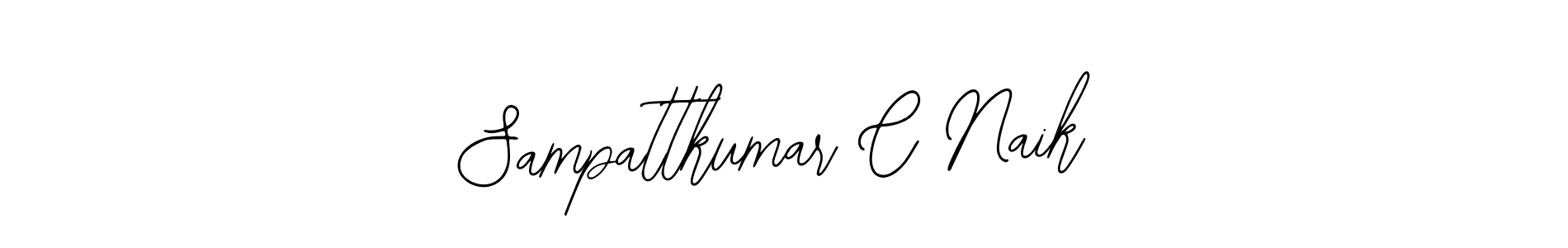 Use a signature maker to create a handwritten signature online. With this signature software, you can design (Bearetta-2O07w) your own signature for name Sampattkumar C Naik. Sampattkumar C Naik signature style 12 images and pictures png