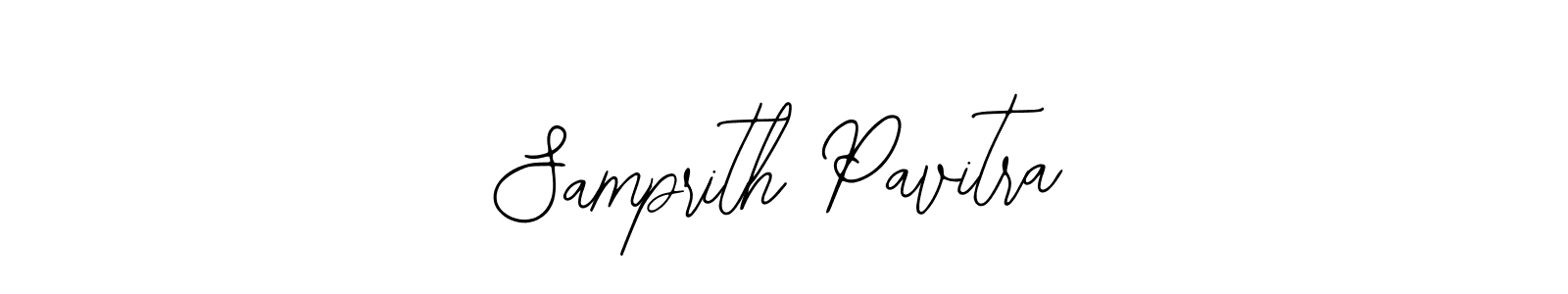 Samprith Pavitra stylish signature style. Best Handwritten Sign (Bearetta-2O07w) for my name. Handwritten Signature Collection Ideas for my name Samprith Pavitra. Samprith Pavitra signature style 12 images and pictures png