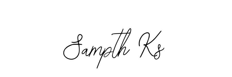 Use a signature maker to create a handwritten signature online. With this signature software, you can design (Bearetta-2O07w) your own signature for name Sampth Ks. Sampth Ks signature style 12 images and pictures png