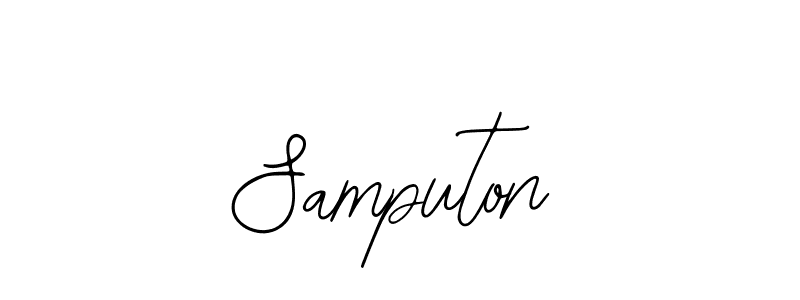 How to make Samputon name signature. Use Bearetta-2O07w style for creating short signs online. This is the latest handwritten sign. Samputon signature style 12 images and pictures png