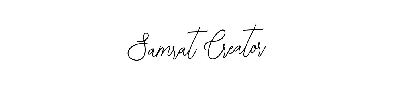 if you are searching for the best signature style for your name Samrat Creator. so please give up your signature search. here we have designed multiple signature styles  using Bearetta-2O07w. Samrat Creator signature style 12 images and pictures png