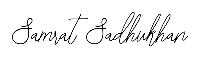 A timeless handwritten aesthetic for Samrat Sadhukhan. The Bearetta-2O07w font gives your signature a handcrafted feel with natural curves. Samrat Sadhukhan signature style 12 images and pictures png
