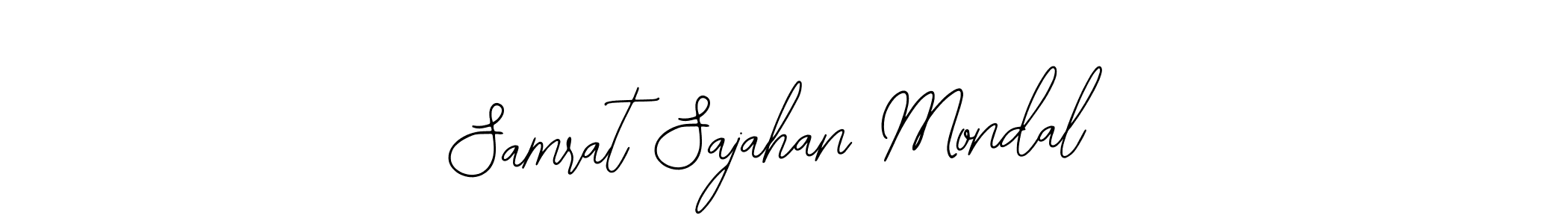 The best way (Bearetta-2O07w) to make a short signature is to pick only two or three words in your name. The name Samrat Sajahan Mondal include a total of six letters. For converting this name. Samrat Sajahan Mondal signature style 12 images and pictures png